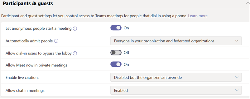 Centric Consulting Microsoft Teams Meeting Settings 2